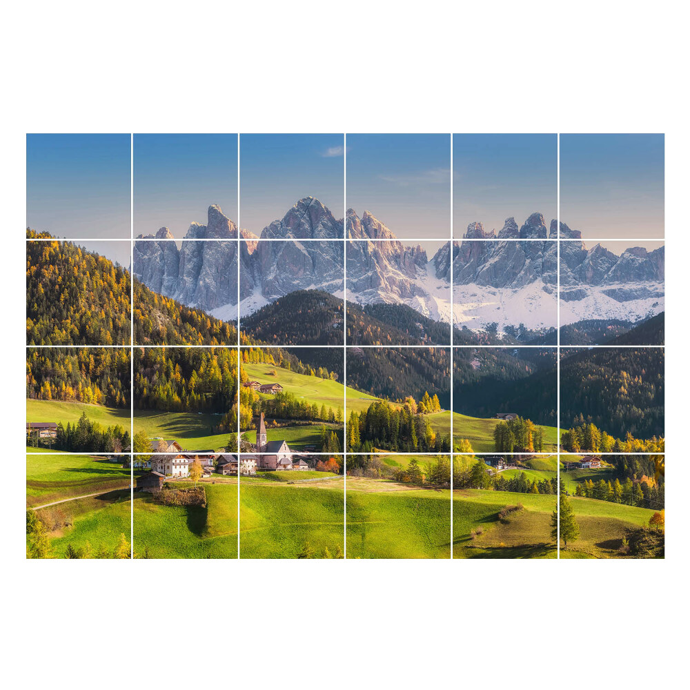 Nálepka na dlaždice Malebná horská krajina