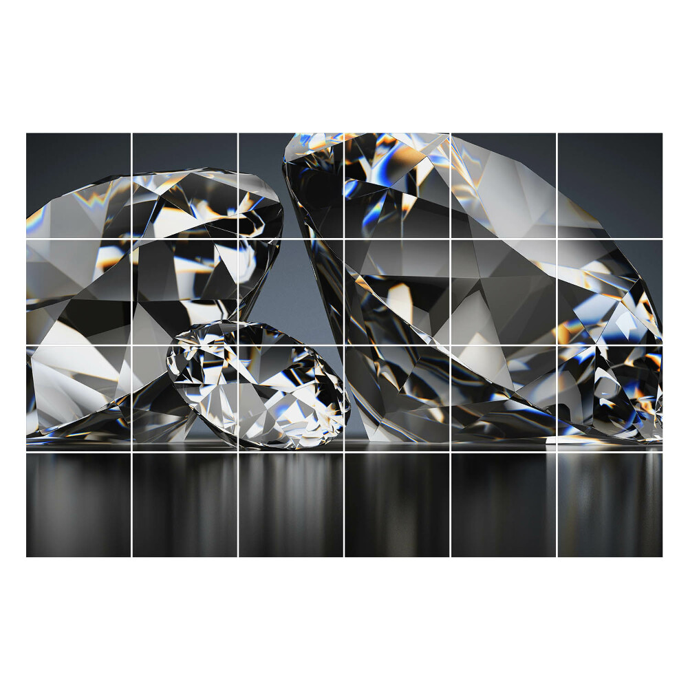 Samolepka na dlaždice Lepkavé diamanty