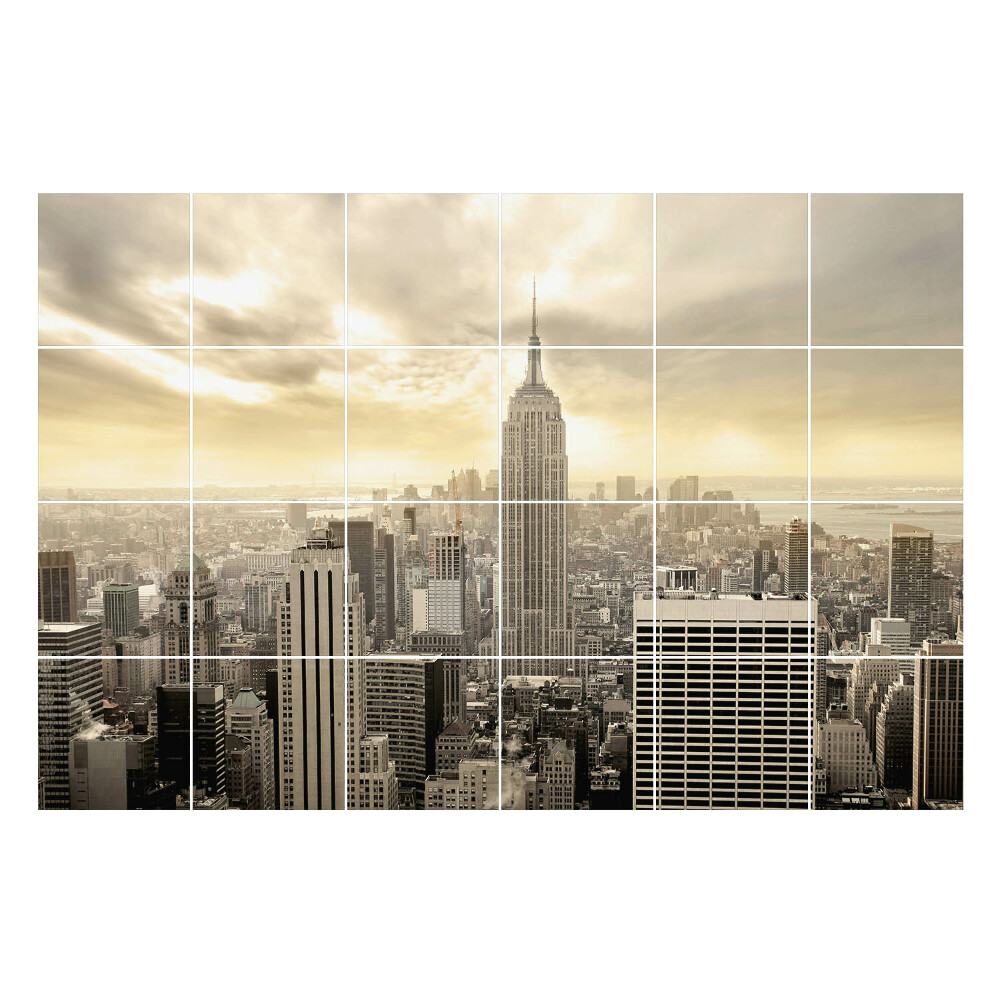 Nálepka na dlaždice Moderní panorama města