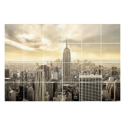 Nálepka na dlaždice Moderní panorama města