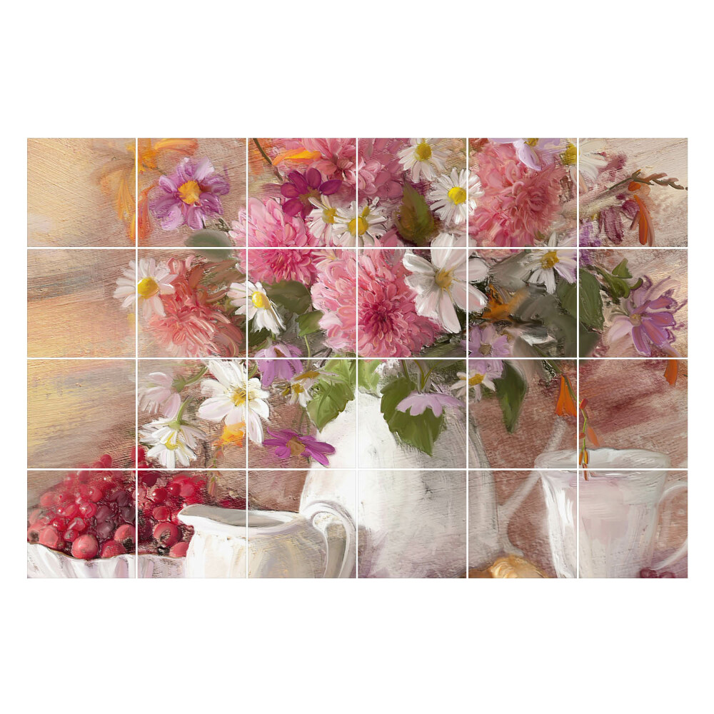 Samolepka na dlaždice Kytice ve váze