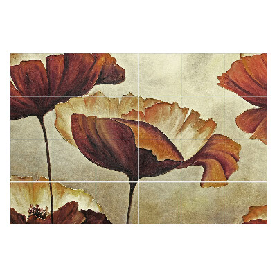 Samolepka na dlaždice Umělecké květinové kompozice