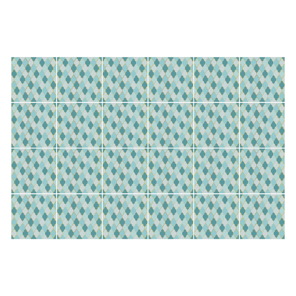 Nálepka na dlaždice Zkřížené tvary v mřížce