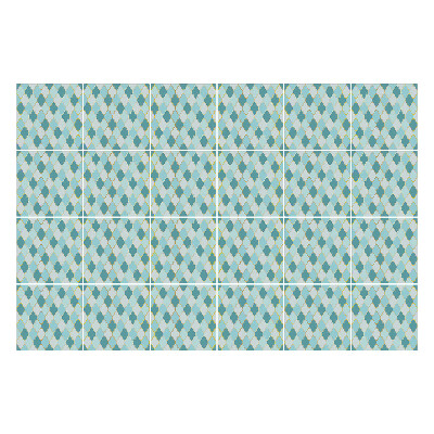 Nálepka na dlaždice Zkřížené tvary v mřížce