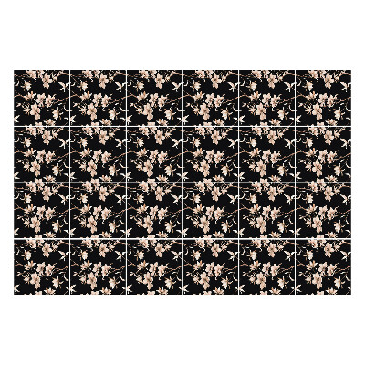 Nálepka na dlaždice Květinový motiv na pozadí