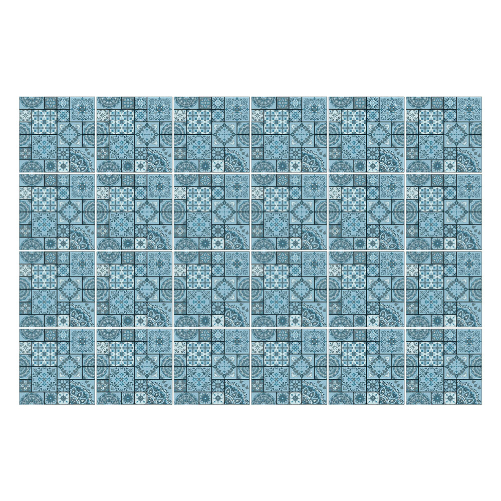 Samolepka na dlaždice Geometrické motivy v mřížce