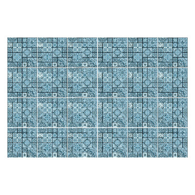 Samolepka na dlaždice Geometrické motivy v mřížce