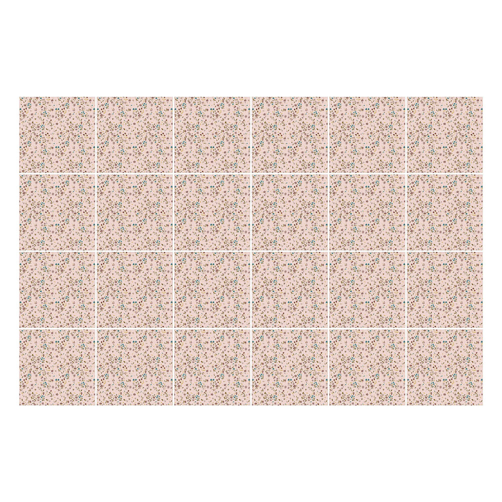 Nálepka na dlaždice Jemné květinové motivy