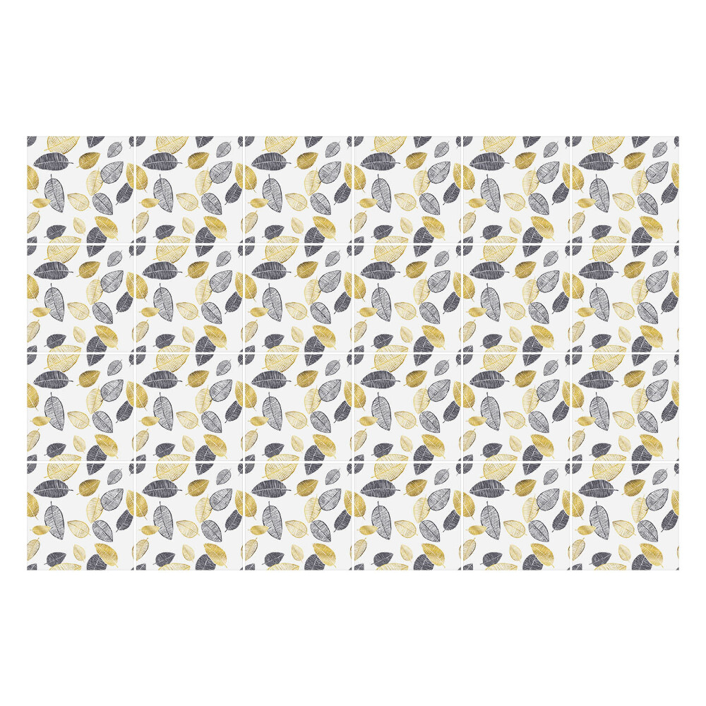 Samolepka na dlaždice Listy v různých tvarech