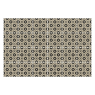 Samolepka na dlaždice Kruhy s květinami