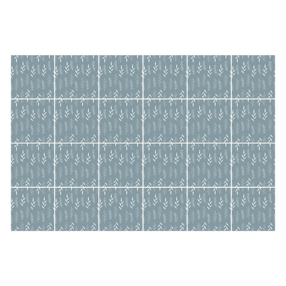 Samolepka na dlaždice Jemné listy v řadě