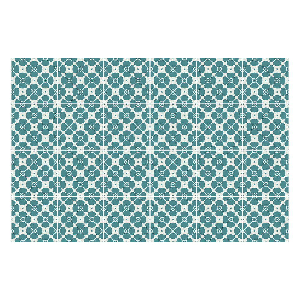 Samolepka na dlaždice Geometrické květiny v síti