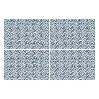 Nálepka na dlaždice Klikaté čáry v šedé barvě