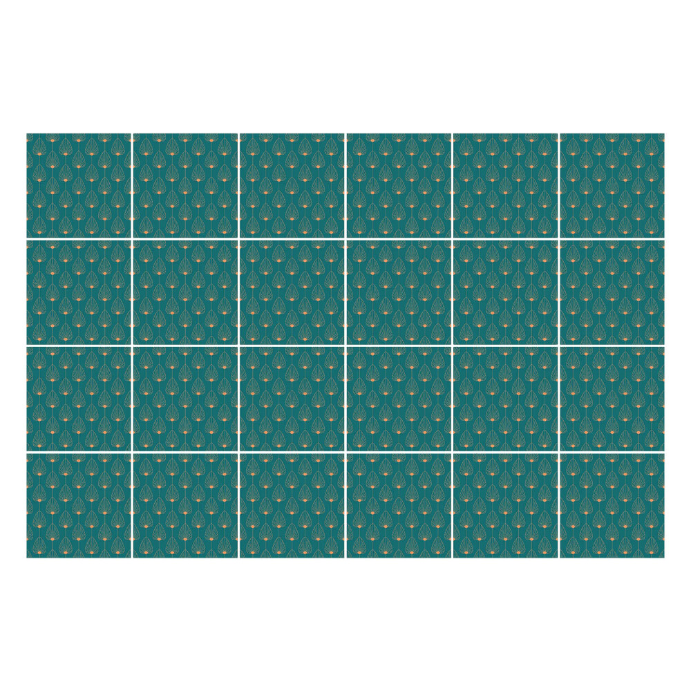 Samolepka na dlaždice Motiv kapky v síťce