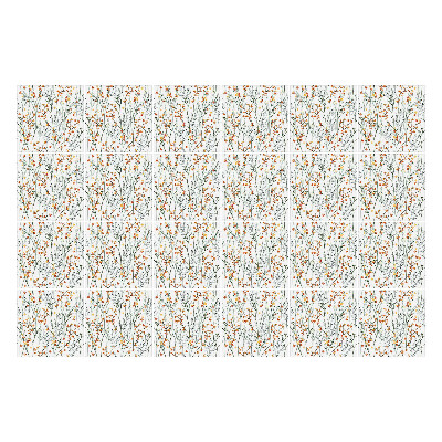 Nálepka na dlaždice Jemné větve s květinami