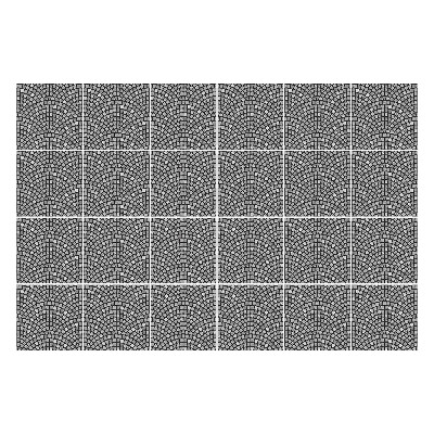 Samolepka na dlaždice Překřížené oblouky v mřížce