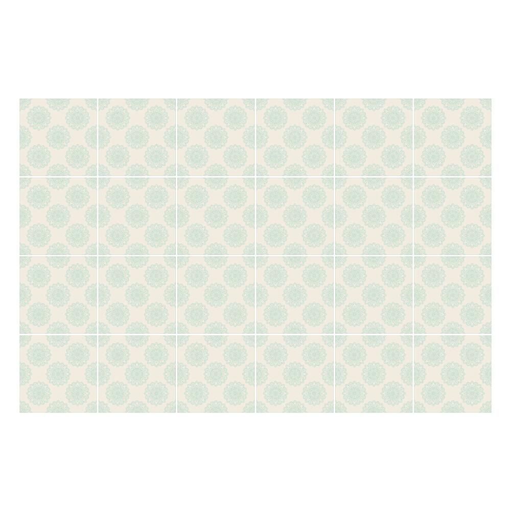 Nálepka na dlaždice Jemné květinové motivy