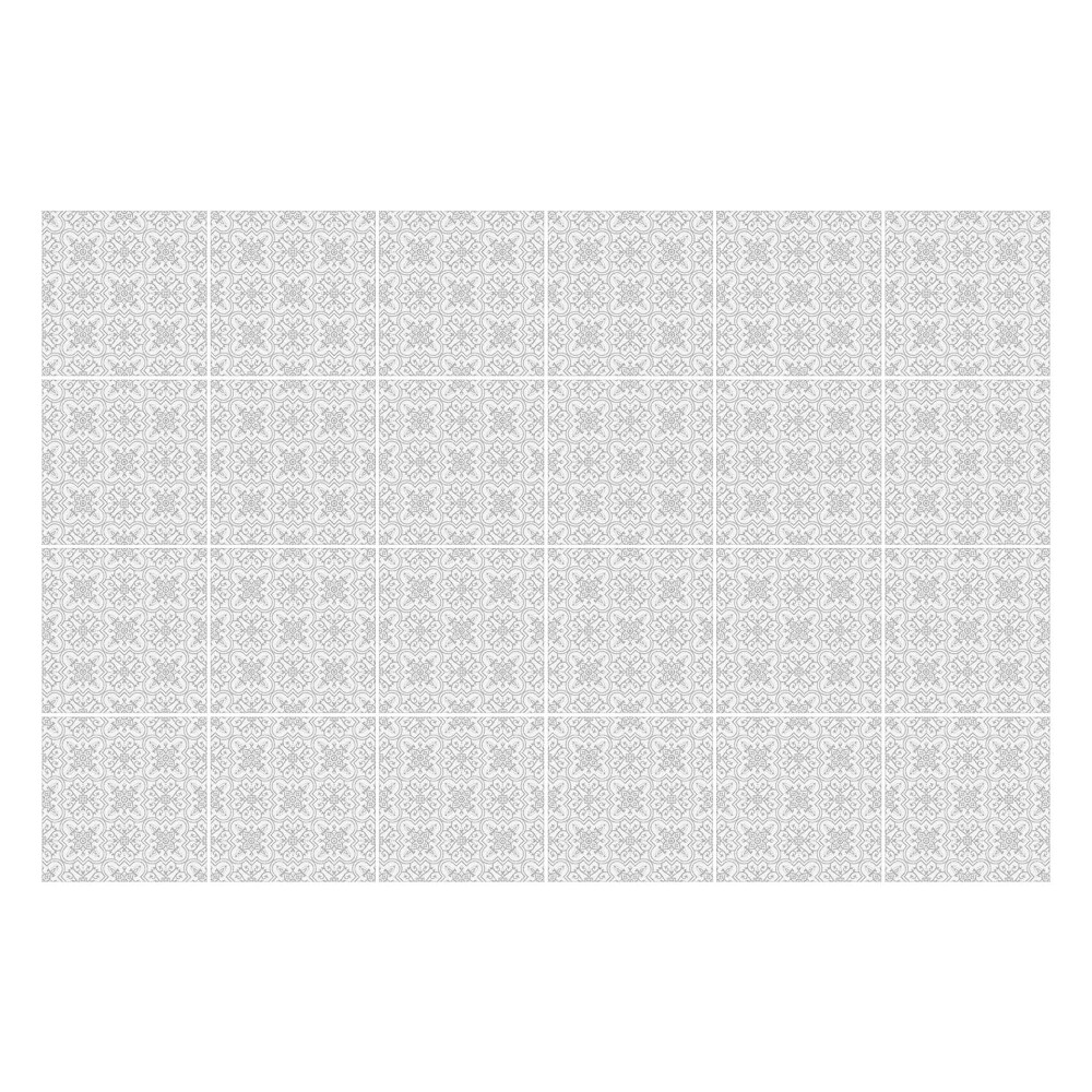 Samolepka na dlaždice Jemný, symetrický motiv