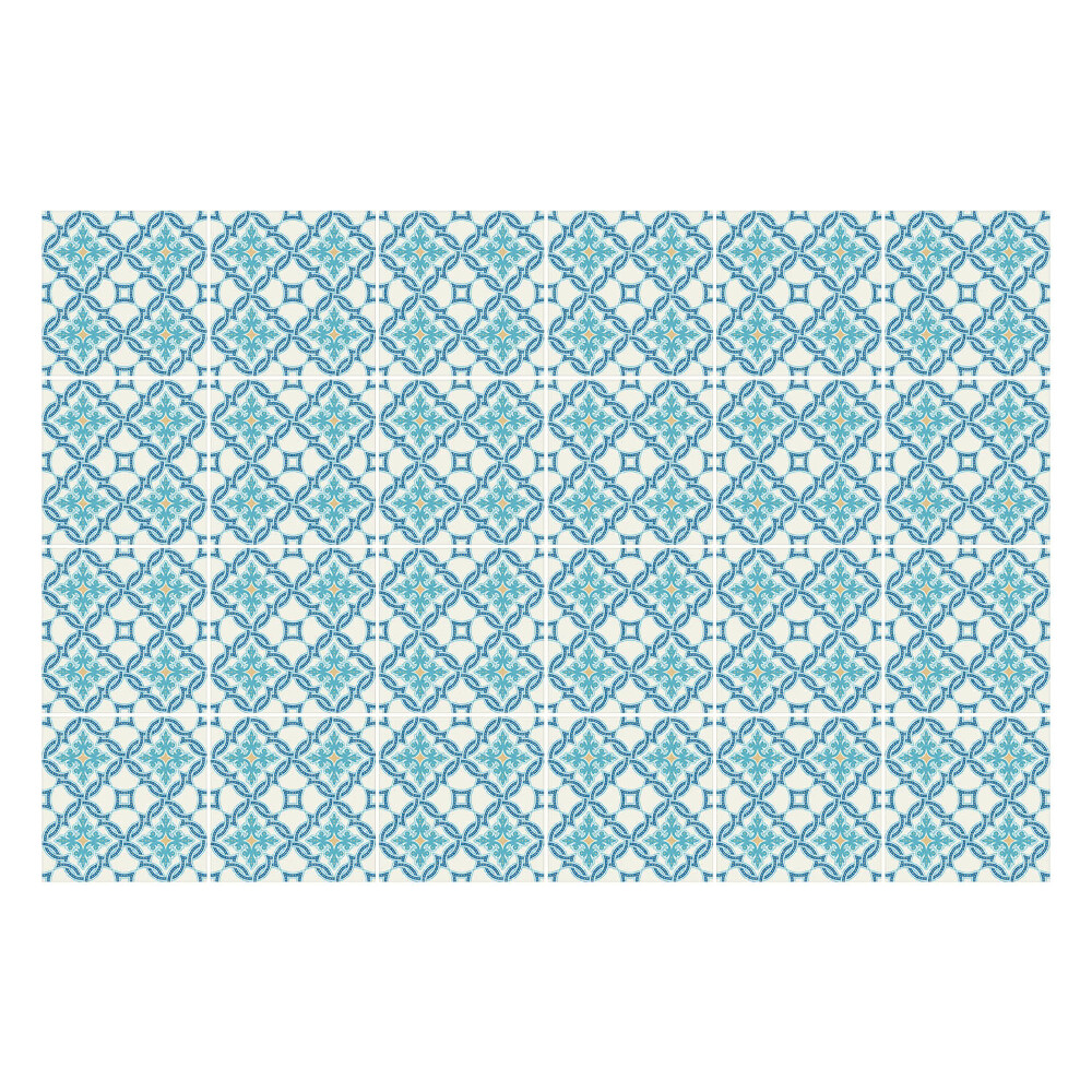 Nálepka na dlaždice Geometrické květinové motivy