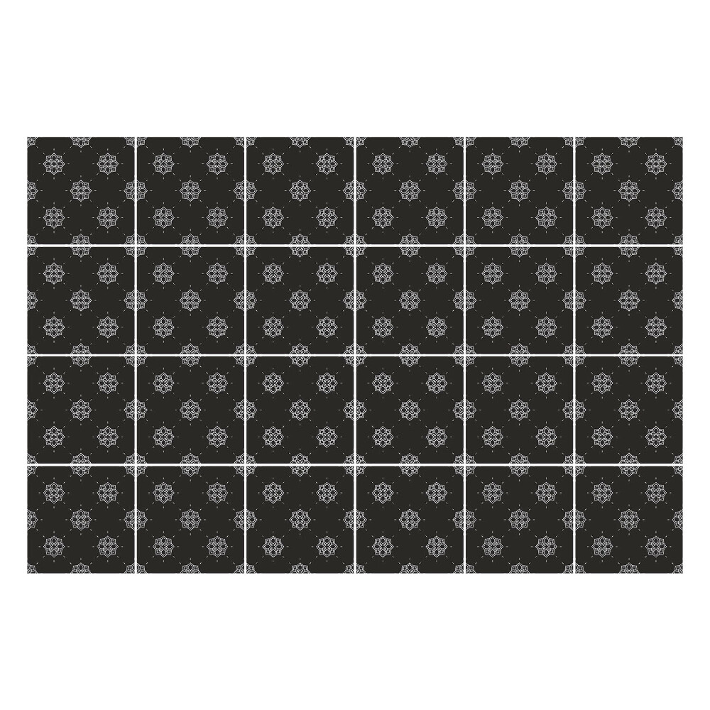 Samolepka na dlaždice Geometrické tvary v mřížce