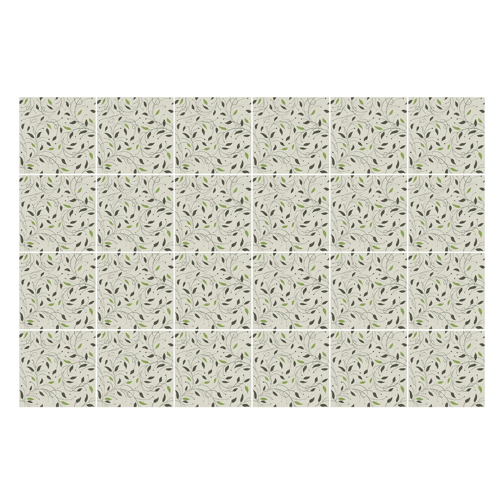 Nálepka na dlaždice Jemné listy a větvičky