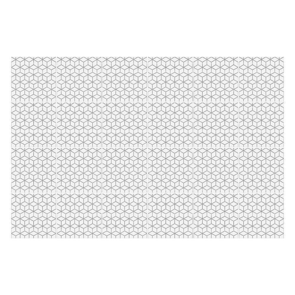 Nálepka na dlaždice Řada šestiúhelníků v mřížce