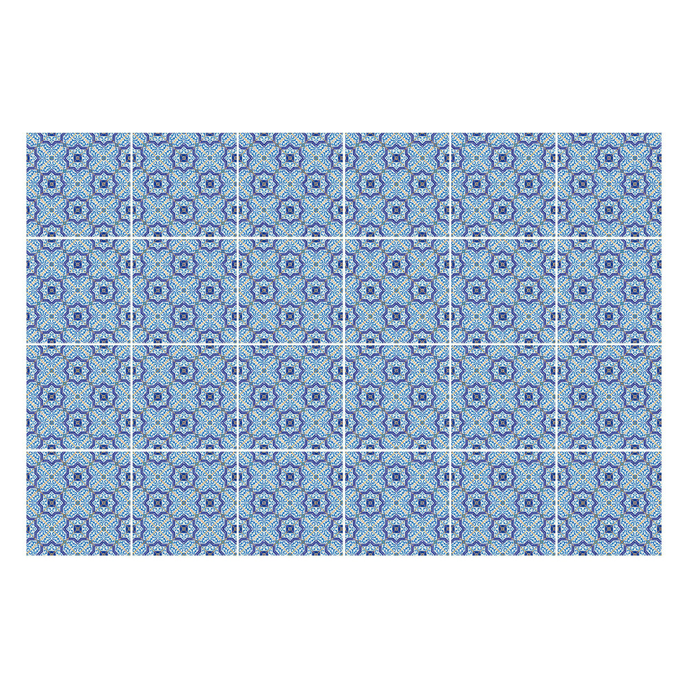 Nálepka na dlaždice Geometrické květinové motivy