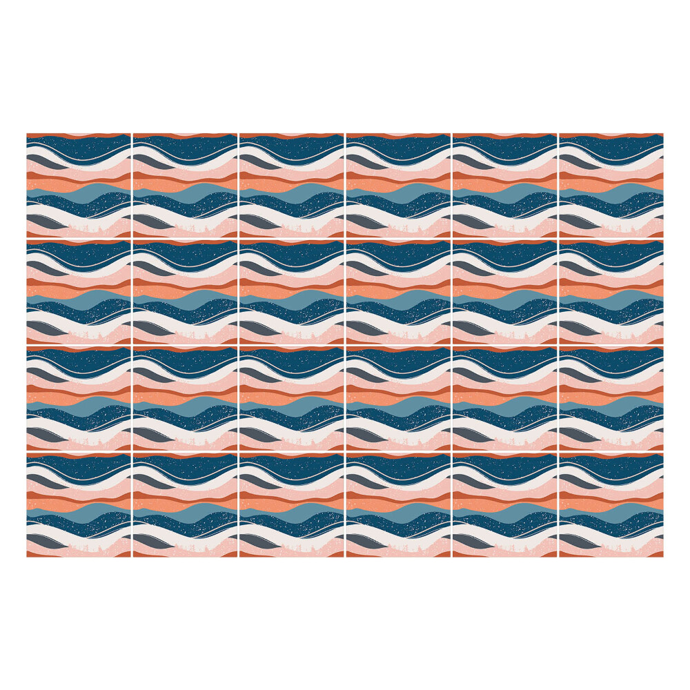 Nálepka na dlaždice Vlny v pastelových tónech