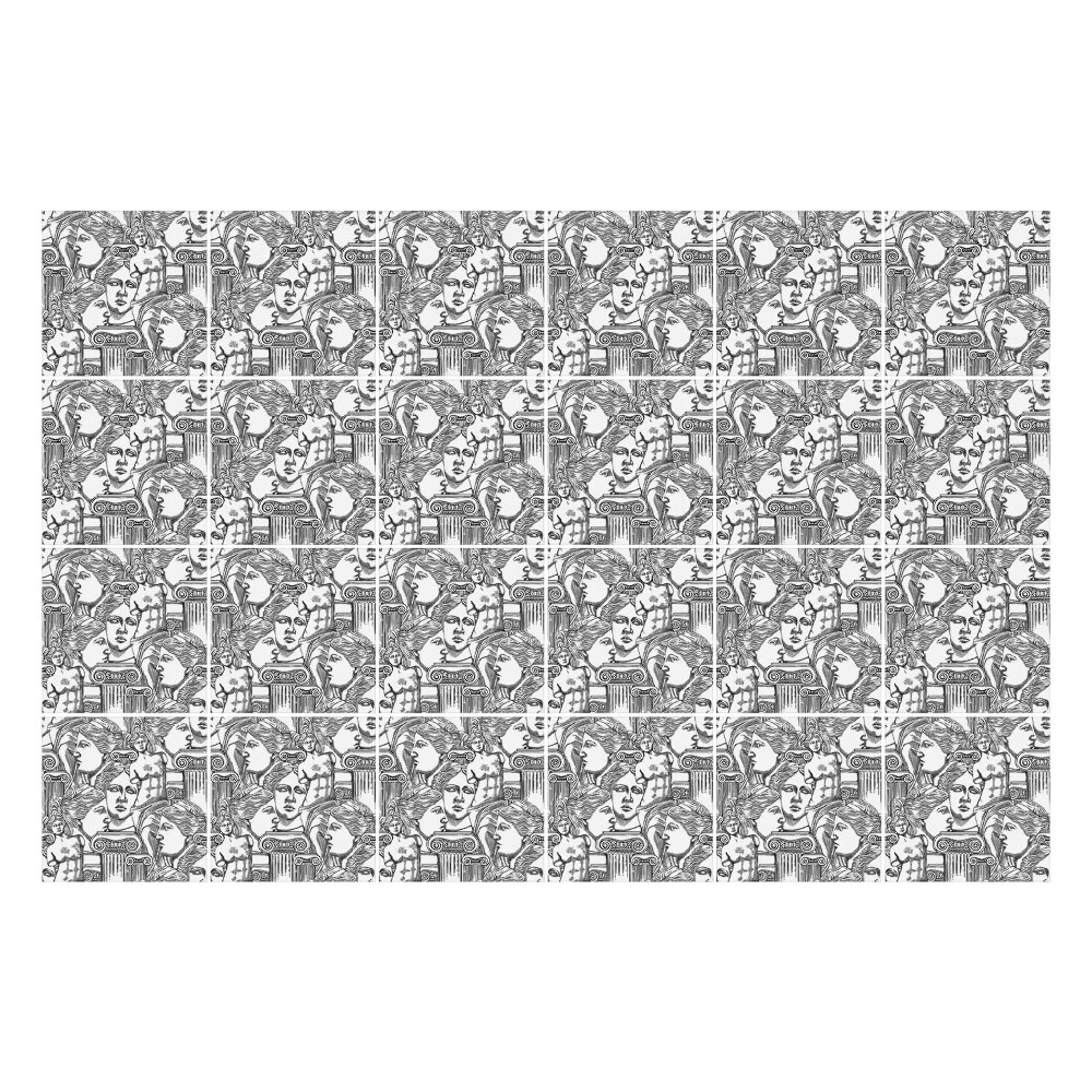 Nálepka na dlaždice Obličeje v opakujícím se vzoru