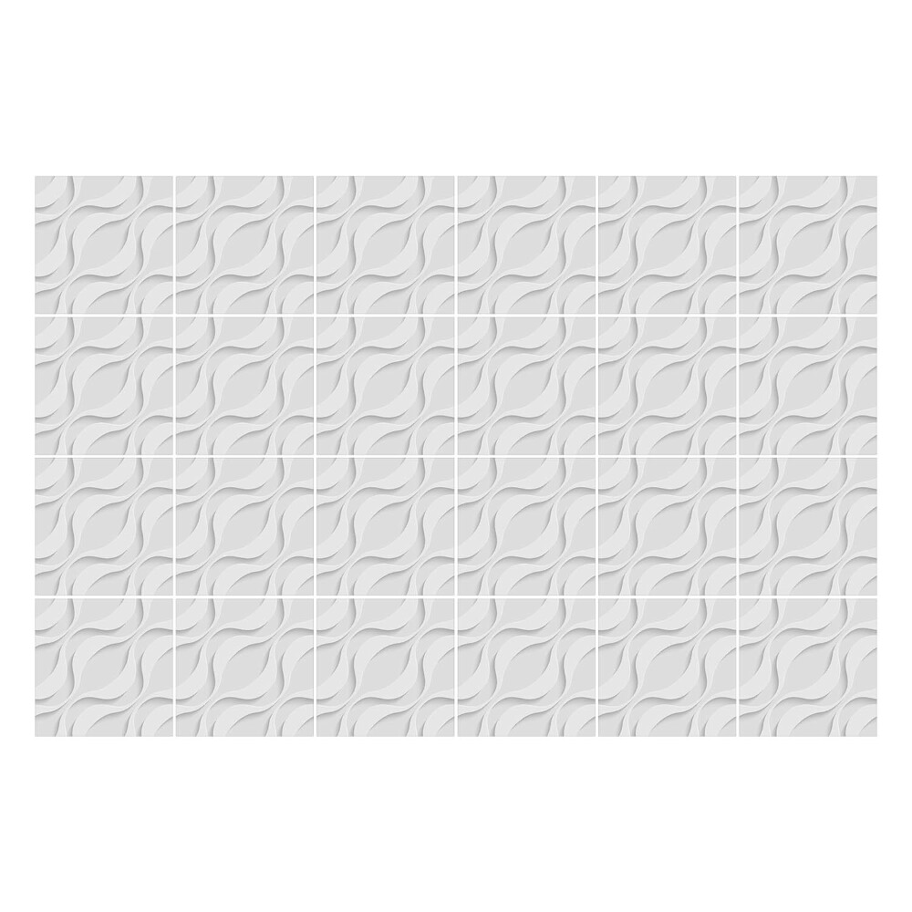 Samolepka na dlaždice 3D vlnité motivy