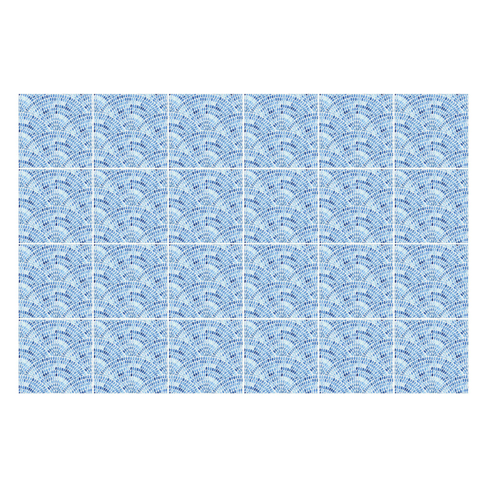 Nálepka na dlaždice Akvarel vlny uspořádání