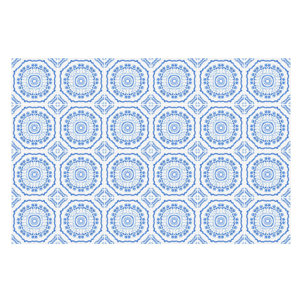 Nálepka na dlaždice Květinové ozdoby v dlaždicích