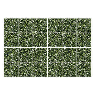 Samolepka na dlaždice Listy s jemnými květy