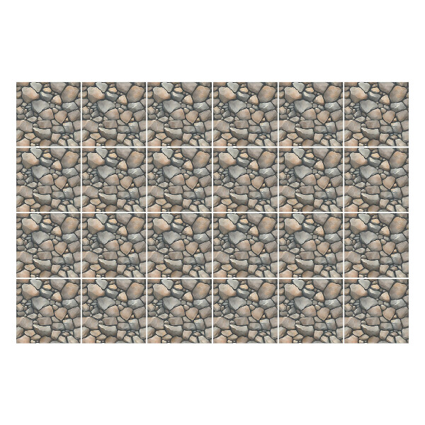 Nálepka na dlaždice Přírodní kameny v aranžmá