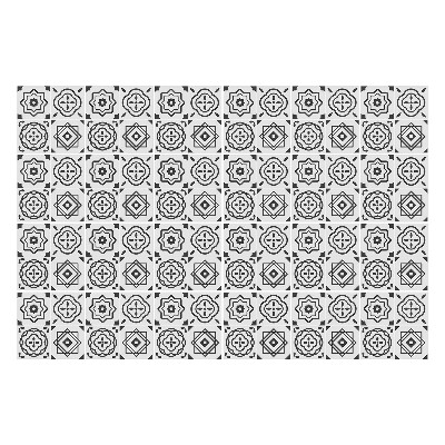 Nálepka na dlaždice Květinové motivy v síťce