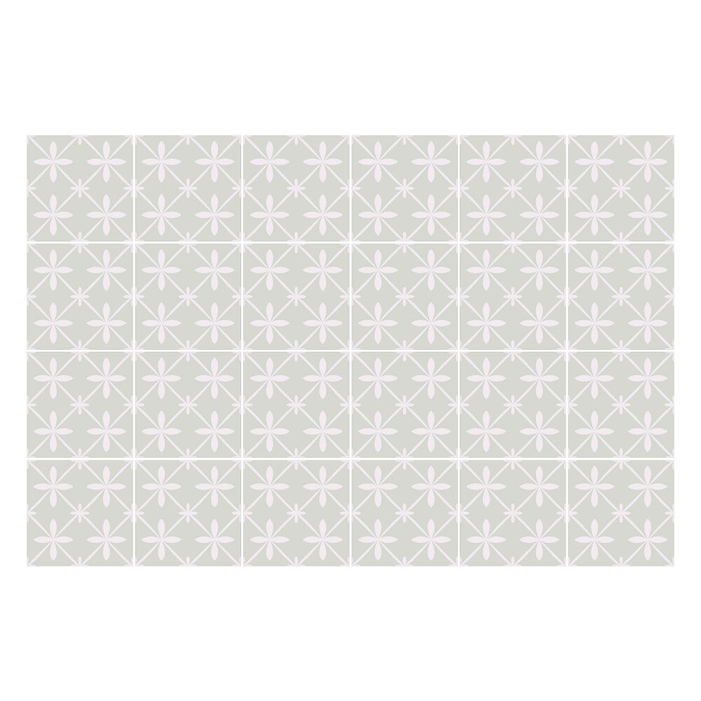 Nálepka na dlaždice Květinový motiv v síťce