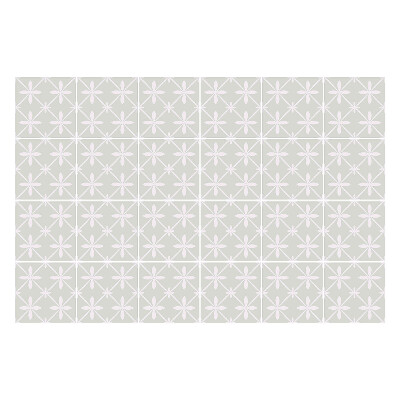 Nálepka na dlaždice Květinový motiv v síťce