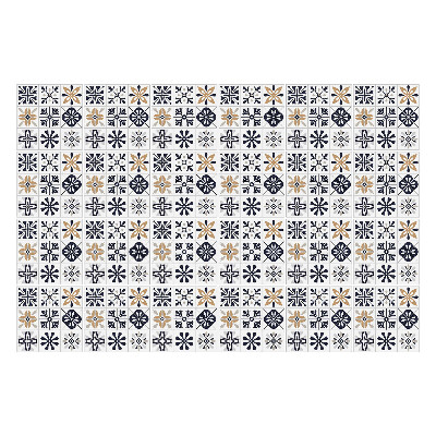 Samolepka na dlaždice Geometrické květiny a kruhy