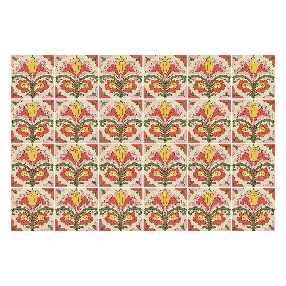 Nálepka na dlaždice Květinové ozdoby v uspořádání