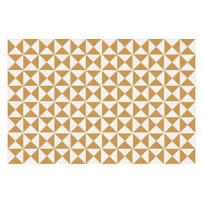 Samolepka na dlaždice Geometrické trojúhelníky v mřížce