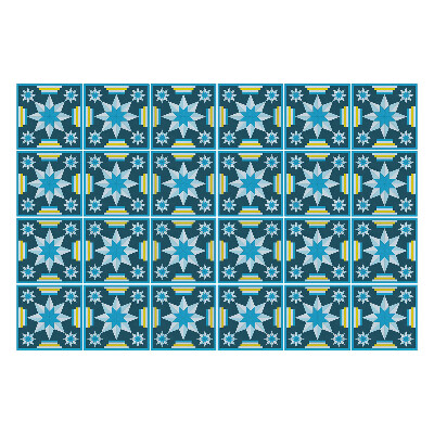 Samolepka na dlaždice Geometrické hvězdy a pruhy