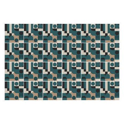 Nálepka na dlaždice Geometrie s kruhy