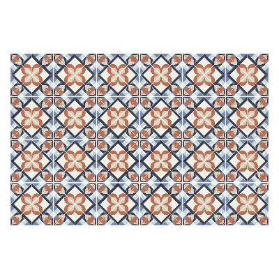 Samolepka na dlaždice Květinové motivy v kosočtvercích