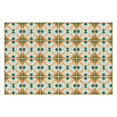 Nálepka na dlaždice Kruhy s paprsky