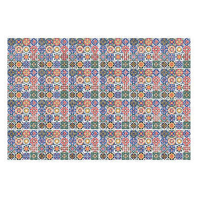 Samolepka na dlaždice Květinové mozaiky v uspořádání