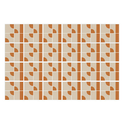 Samolepka na dlaždice Geometrické tvary v mřížce