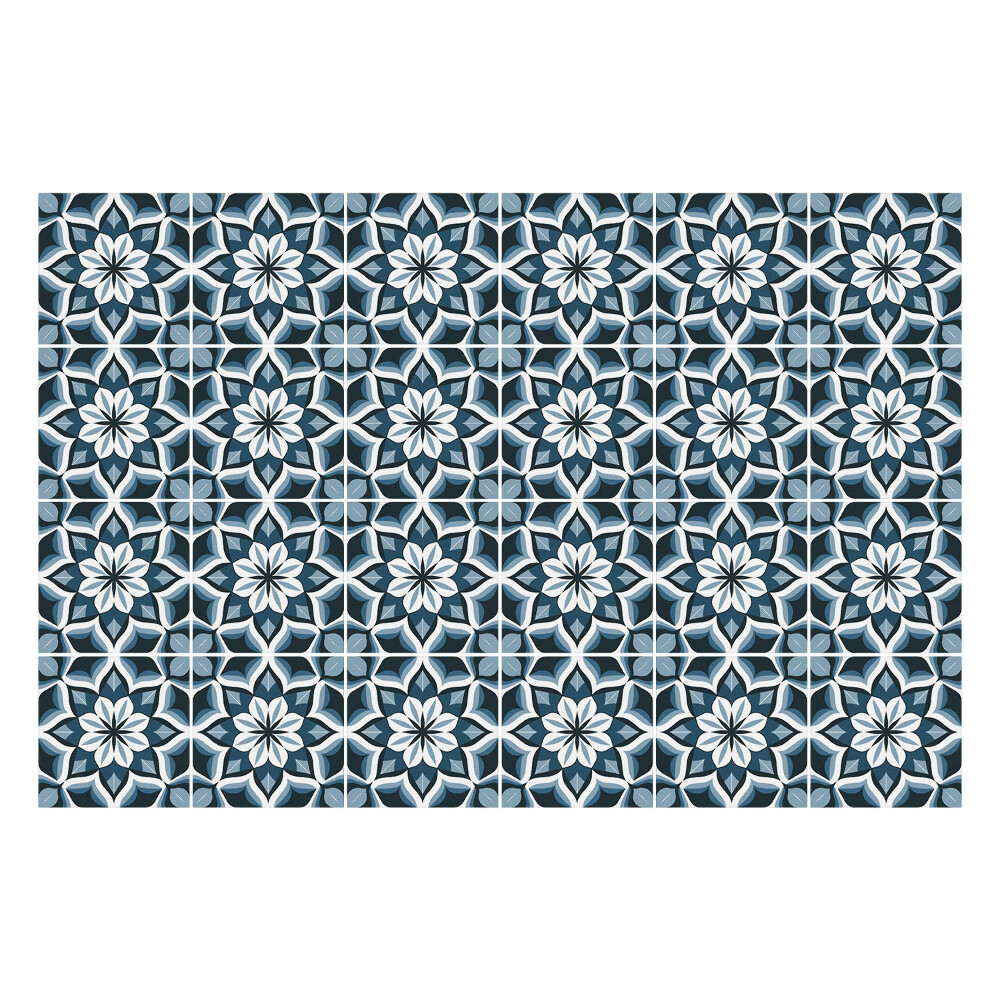 Samolepka na dlaždice Květinový motiv v síťce