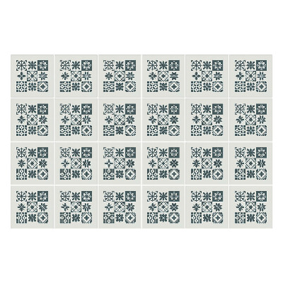 Samolepka na dlaždice Geometrické květiny a tvary