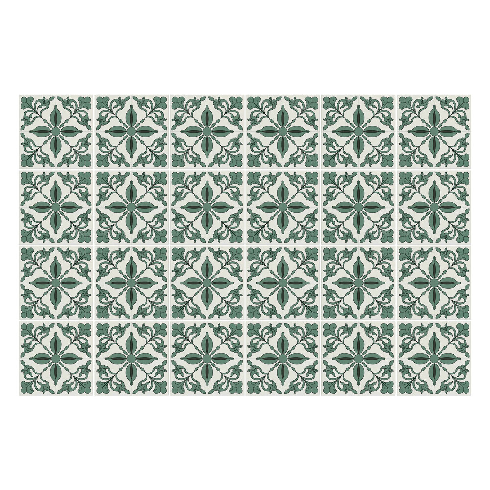 Nálepka na dlaždice Květinové ozdoby v síťovině