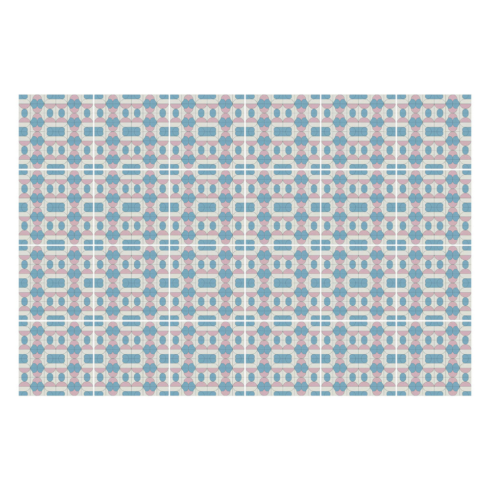 Samolepka na dlaždice Geometrické tvary v rozložení